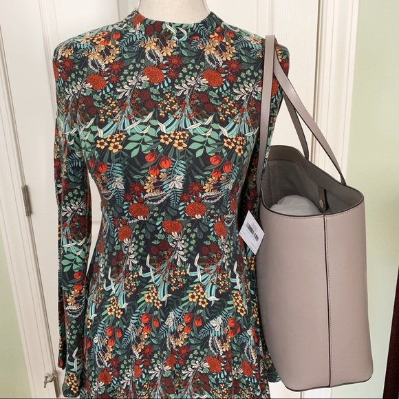 Kate spade owl cityscape Tote gray smooth leather - Picture 3 of 7